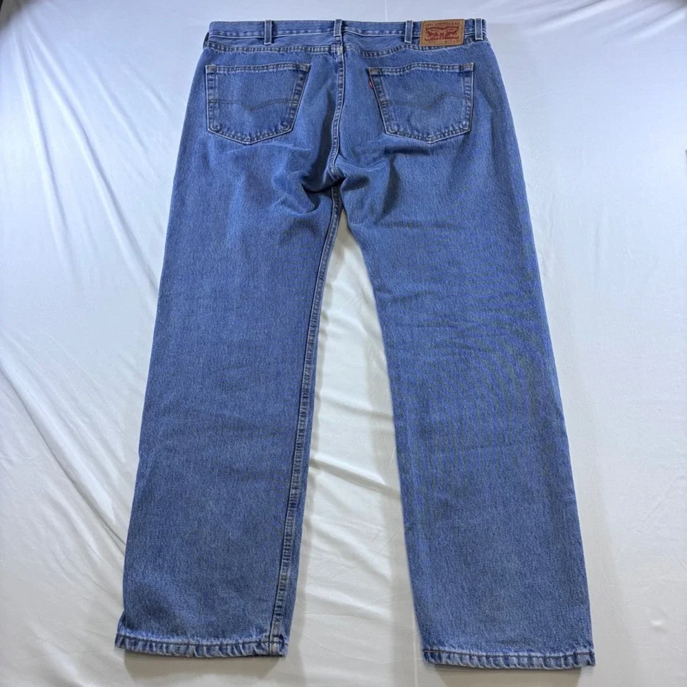 Levis 505 Regular Fit Straight Leg Jeans Mens 40x32 Blue Denim 00505-4891‎